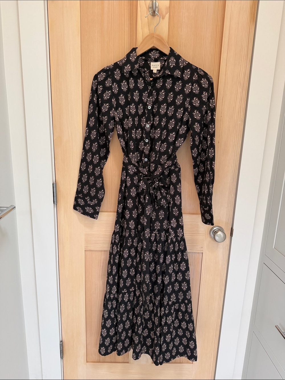 Marea Flounce Print Shirt Dress